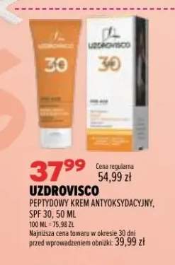 Peptydowy krem antyoksydacyjny SPF 30 Uzdrovisco