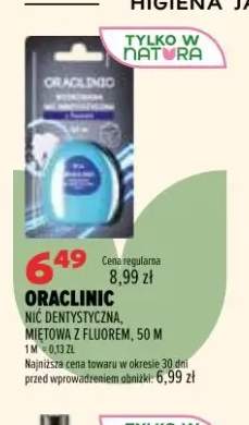 Nić dentystyczna miętowa z fluorem Oraclinic