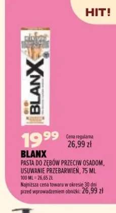 Pasta do zębów przeciw osadom usuwanie przebarwień Blanx