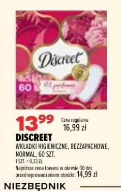 Wkładki higieniczne bezzapachowe Normal Discreet