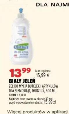 Żel do mycia butelek i artykułów dla niemowląt Dzidziuś Biały Jeleń