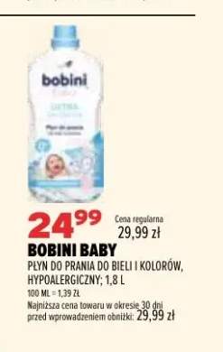 Płyn do prania do bieli i kolorów hypoalergiczny Bobini Baby
