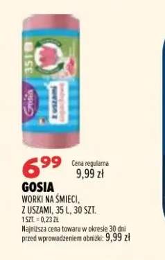 Worki na śmieci z uszami 35 l Gosia