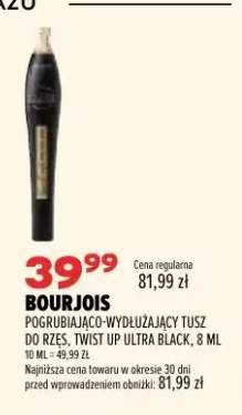 Pogrubiająco-wydłużający tusz do rzęs Twist Up Ultra Black Bourjois