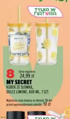Kubek ze słomką Dolce Limone My Secret