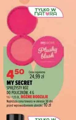 Sprężysty róż do policzków My Secret