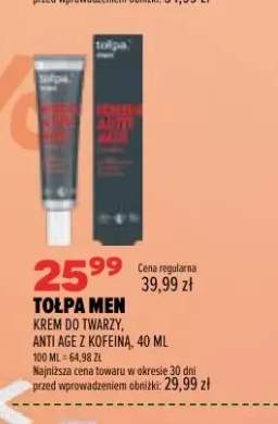 Krem do twarzy Anti Age z kofeiną Tołpa Men