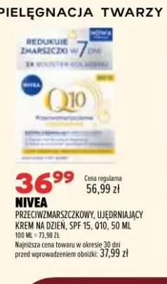 Przeciwzmarszczkowy ujędrniający krem na dzień SPF 15 Q10 Nivea
