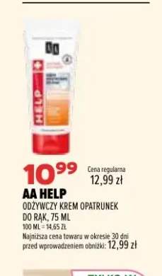 Odżywczy krem opatrunek do rąk AA Help