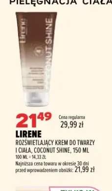 Rozświetlający krem do twarzy i ciała Coconut Shine Lirene