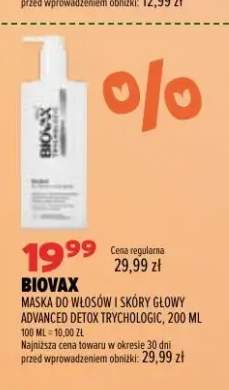 Maska do włosów i skóry głowy Advanced Detox Trychologic Biovax