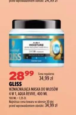 Wzmacniająca maska do włosów 4 w 1 Aqua Revive Gliss