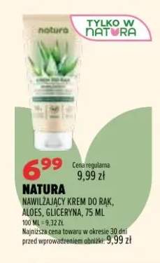 Nawilżający krem do rąk aloes gliceryna Natura