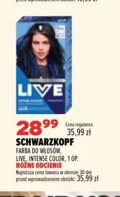 Farba do włosów Live Intense Color Schwarzkopf